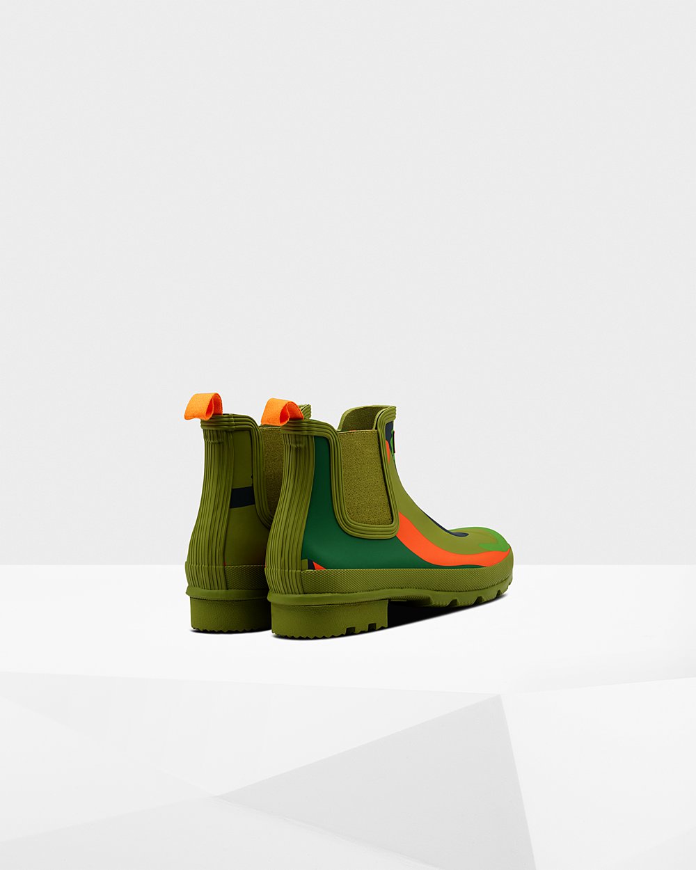 Hunter Original Rockpool Camo Chelsea Boots - Buy Online Mens Green - HMJWFQ058